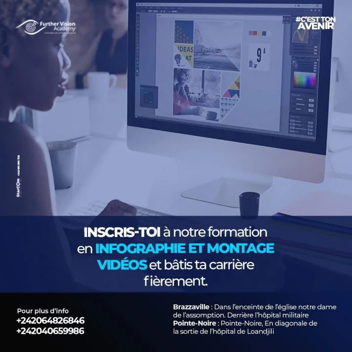 Flyer formation Infographie et montage vidéos — Further Vision Academy